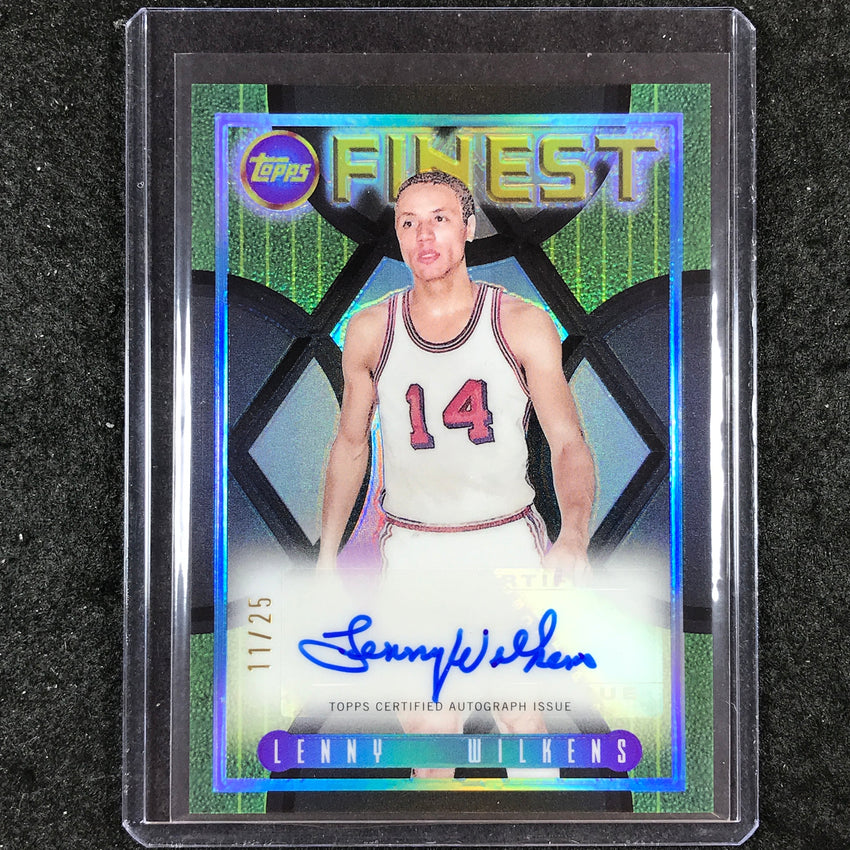 2023-24 Topps Finest LENNY WILKENS Flashback Autograph Black 11/25