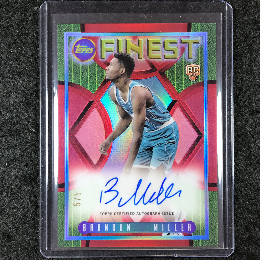 2023-24 Topps Finest BRANDON MILLER Flashback Rookie Autograph Red 5/5