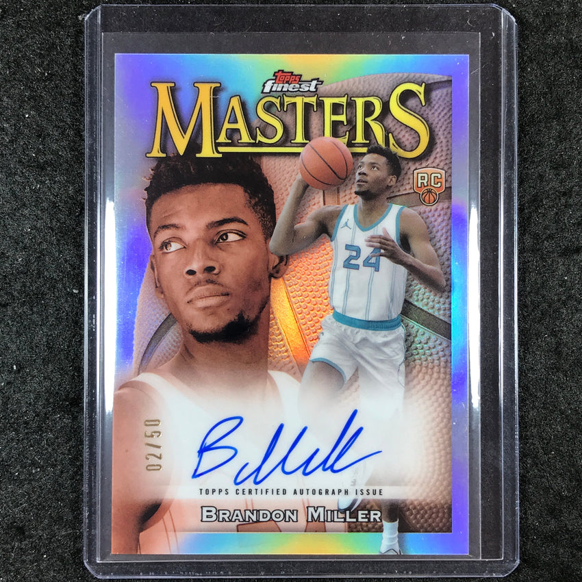 2023-24 Topps Finest BRANDON MILLER Masters Rookie Autograph Refractor 2/50