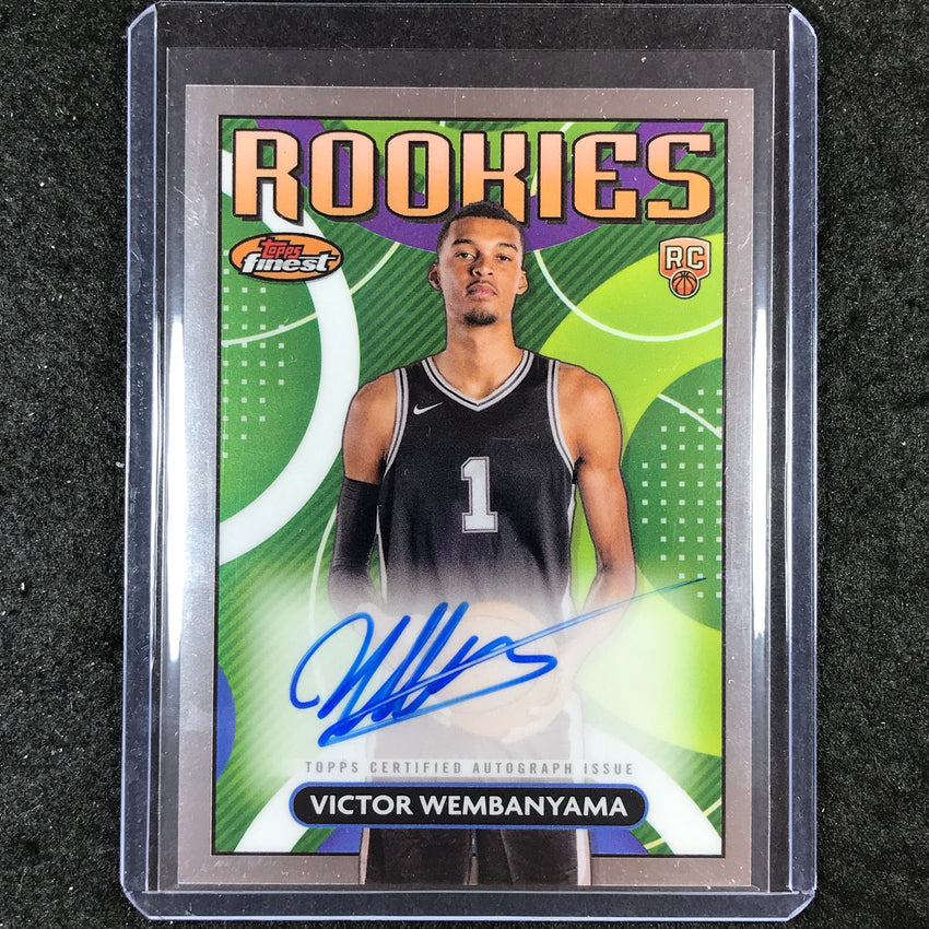 2023-24 Topps Finest VICTOR WEMBANYAMA Rookie Finest Autograph Base #VW