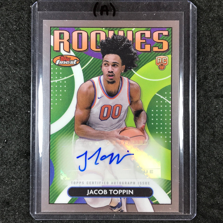 2023-24 Topps Finest JACOB TOPPIN Rookie Finest Autograph Base #JT (A)