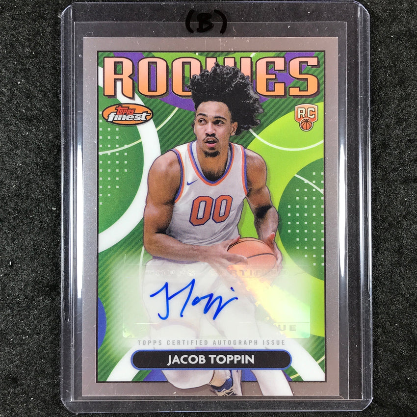 2023-24 Topps Finest JACOB TOPPIN Rookie Finest Autograph Base #JT (B)