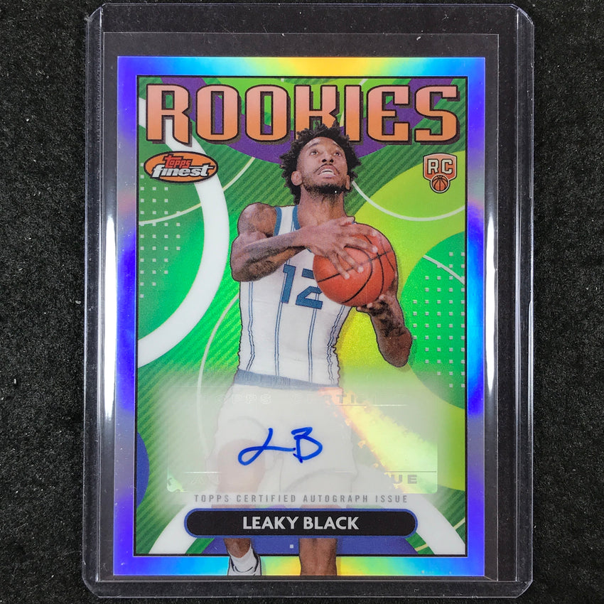 2023-24 Topps Finest LEAKY BLACK Rookie Finest Autograph Refractor #LB