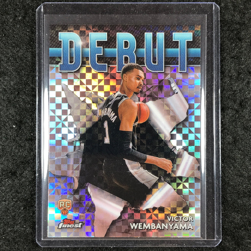 2023-24 Topps Finest VICTOR WEMBANYAMA Debut Rookie Checkerboard #1
