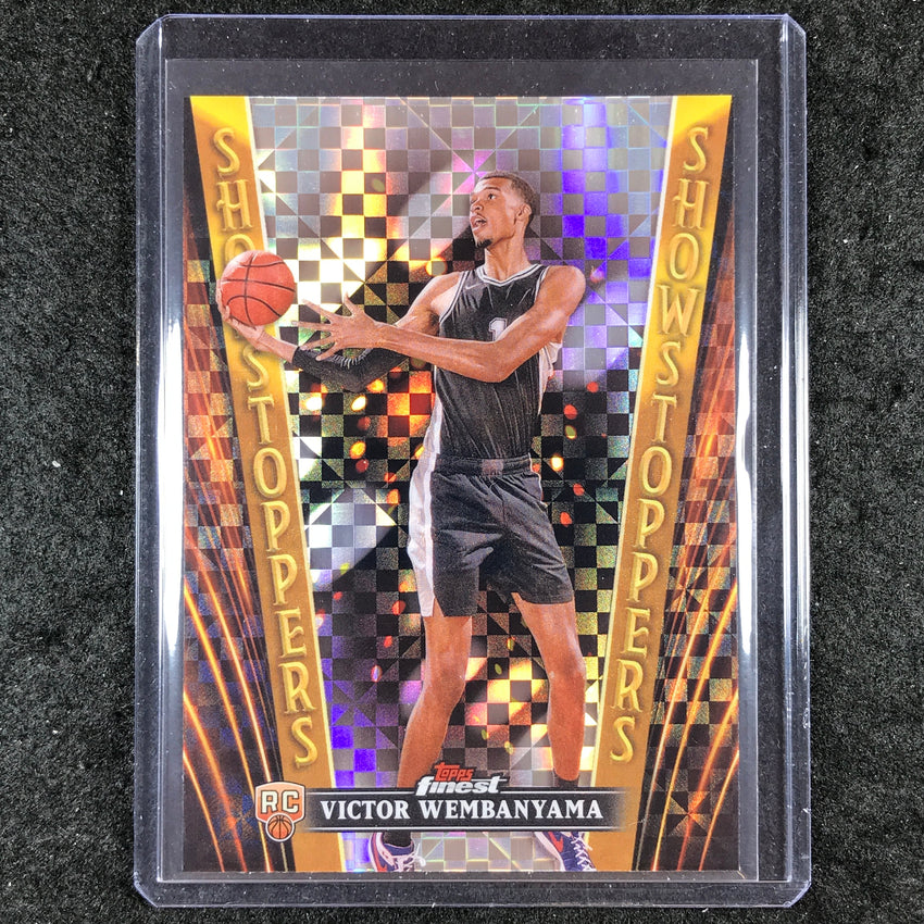 2023-24 Topps Finest VICTOR WEMBANYAMA Showstoppers Rookie Checkerboard #21