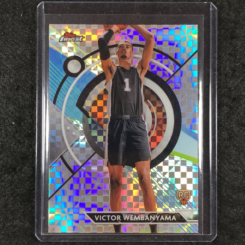 2023-24 Topps Finest VICTOR WEMBANYAMA Rookie Base Checkerboard Common #76