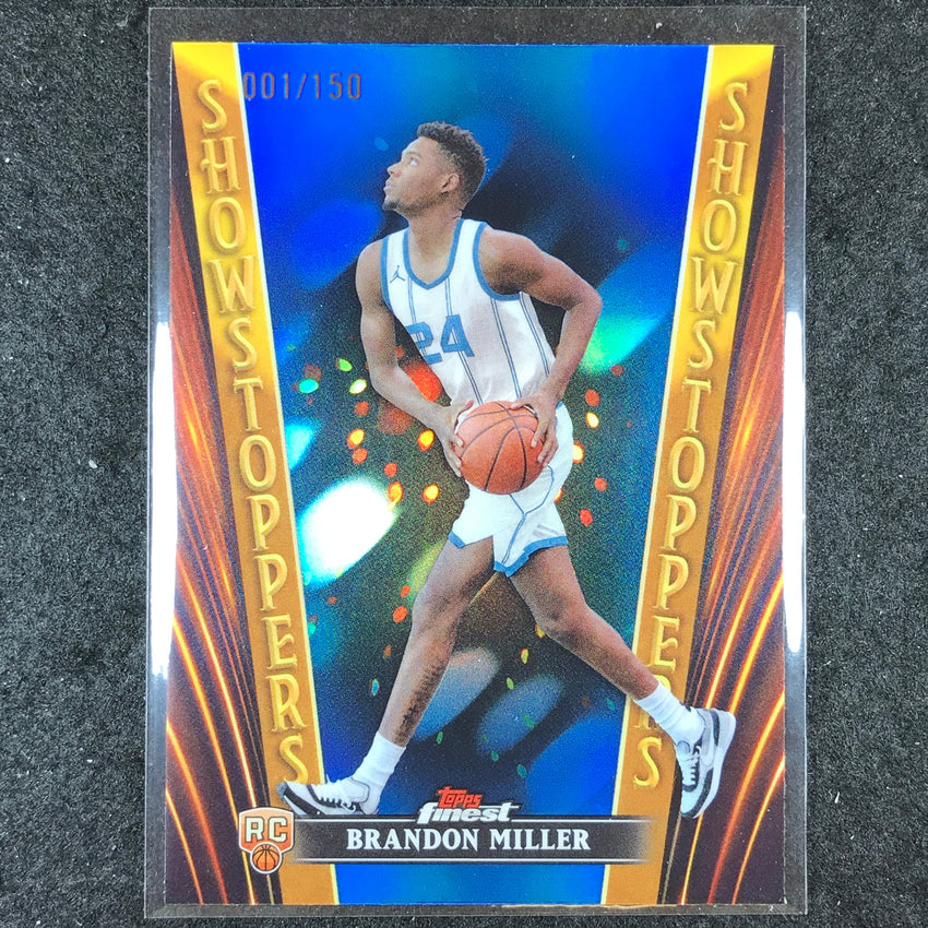 2023-24 Topps Finest BRANDON MILLER Showstoppers Rookie Blue 1/150