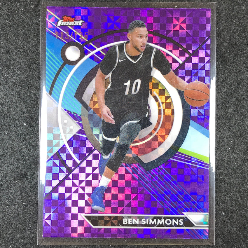 2023-24 Topps Finest BEN SIMMONS Base Common Purple Checkerboard 113/125