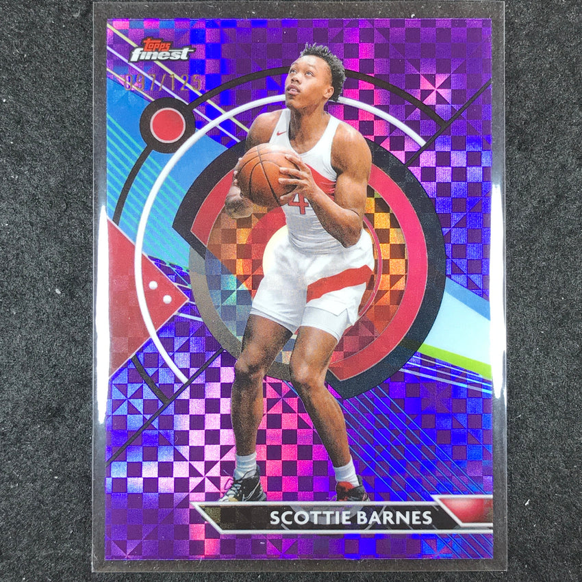 2023-24 Topps Finest SCOTTIE BARNES Base Common Purple Checkerboard 97/125