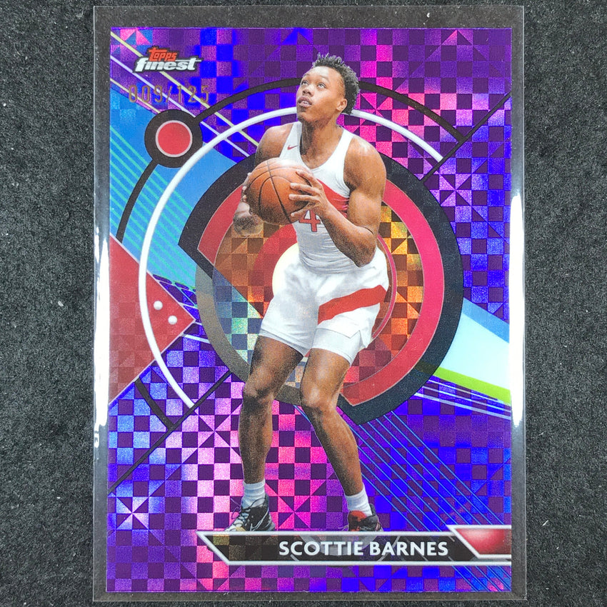 2023-24 Topps Finest SCOTTIE BARNES Base Common Purple Checkerboard 9/125