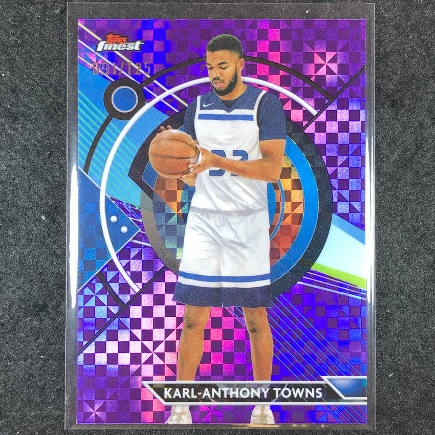 2023-24 Topps Finest KARL-ANTHONY TOWNS Base Common Purple Checkerboard 91/125