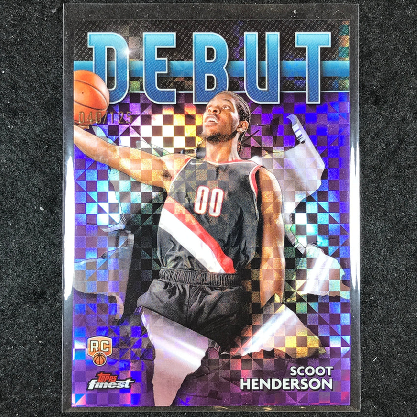 2023-24 Topps Finest SCOOT HENDERSON Debut Rookie Purple Checkerboard 40/125
