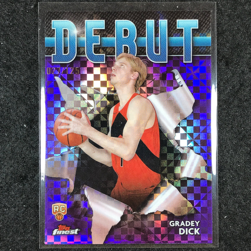 2023-24 Topps Finest GRADEY DICK Debut Rookie Purple Checkerboard 27/125