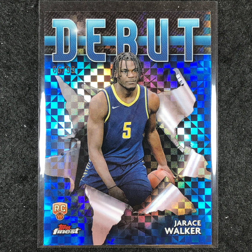 2023-24 Topps Finest JARACE WALKER Debut Rookie Blue Checkerboard 66/99
