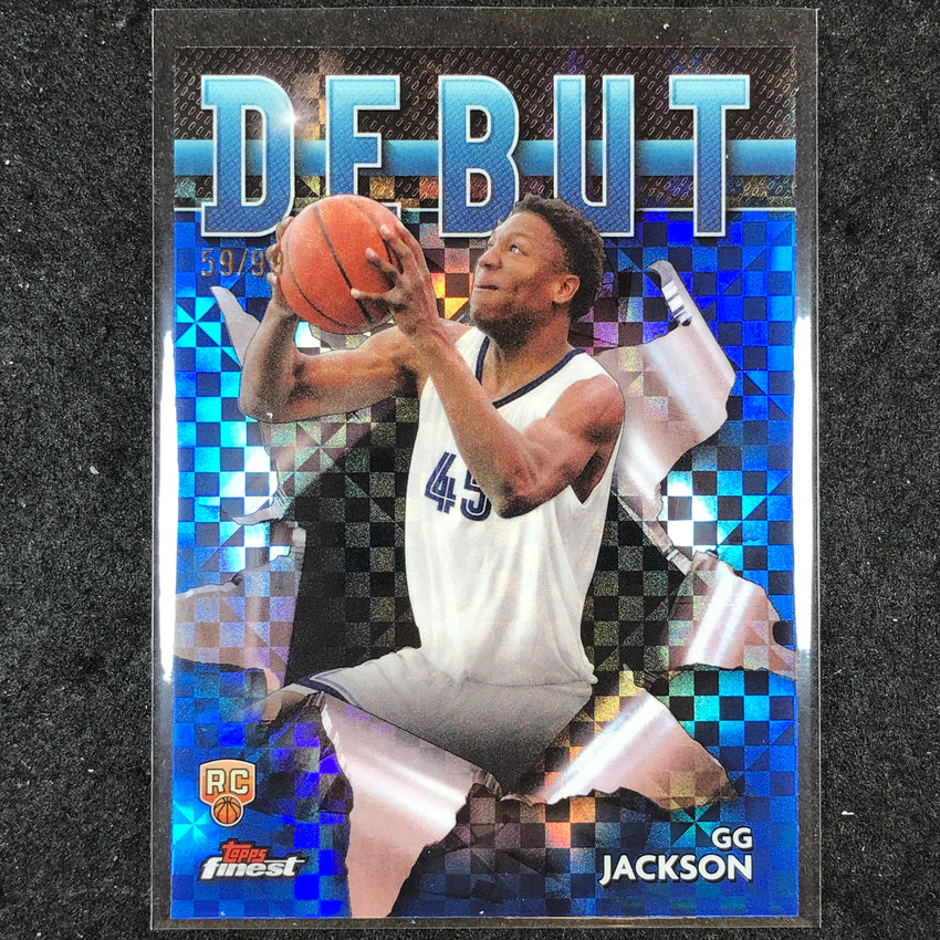 2023-24 Topps Finest GG JACKSON Debut Rookie Blue Checkerboard 59/99