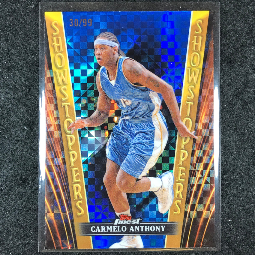 2023-24 Topps Finest CARMELO ANTHONY Showstoppers Blue Checkerboard 30/99
