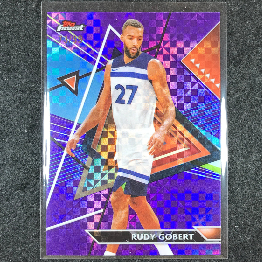 2023-24 Topps Finest RUDY GOBERT Base Uncommon Purple Checkerboard 73/99