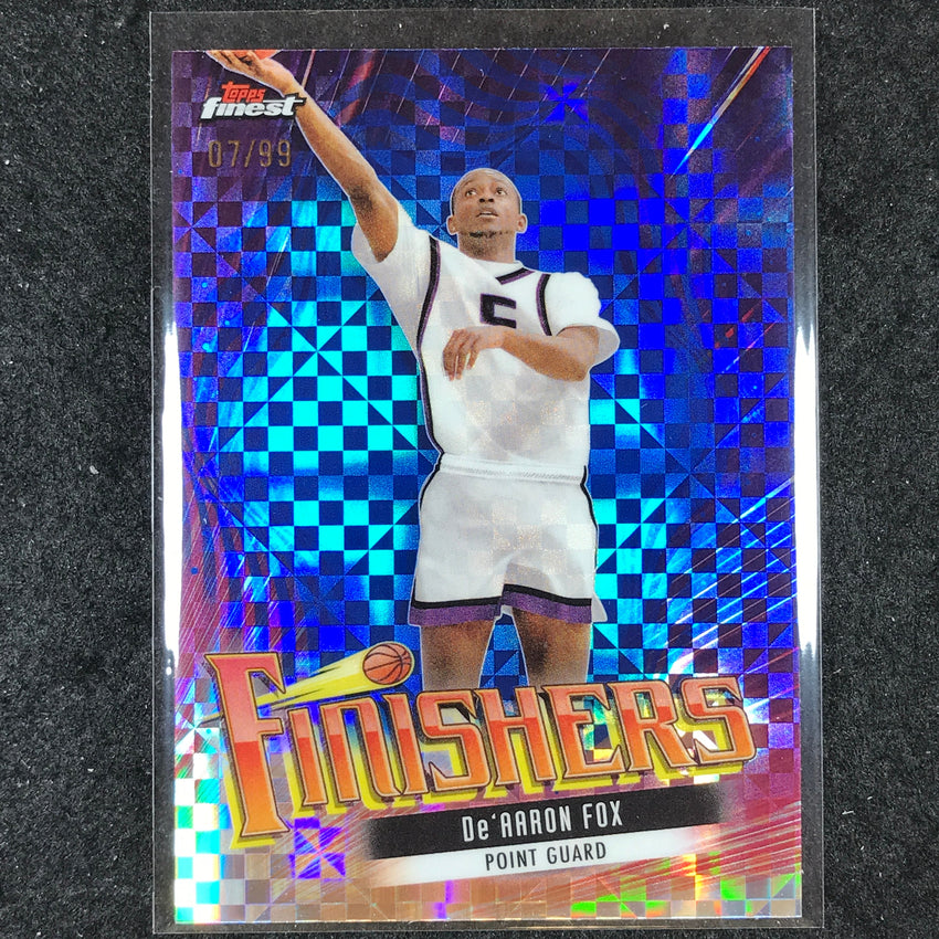 2023-24 Topps Finest DE'AARON FOX Finishers Purple Checkerboard 7/99
