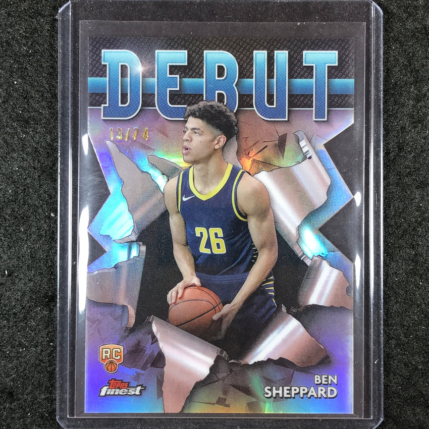 2023-24 Topps Finest BEN SHEPPARD Debut Rookie Die-Cut Refractor 13/74