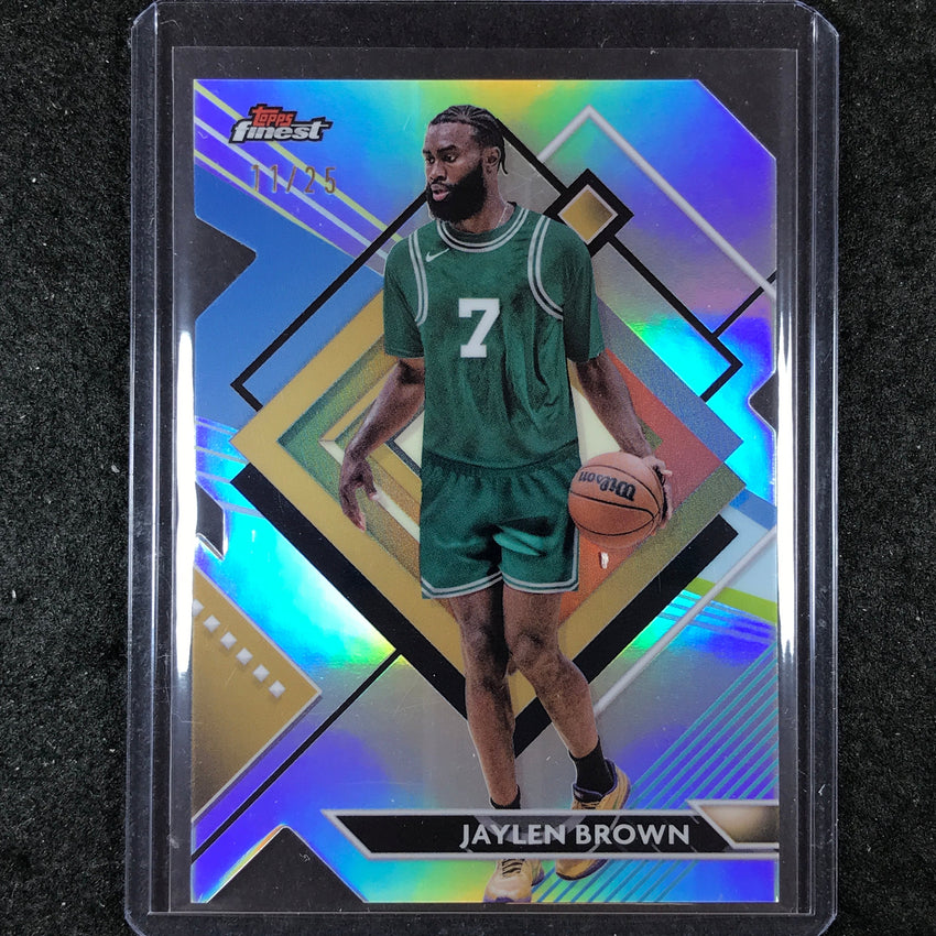 2023-24 Topps Finest JAYLEN BROWN Base Rare Die-Cut Refractor 11/25