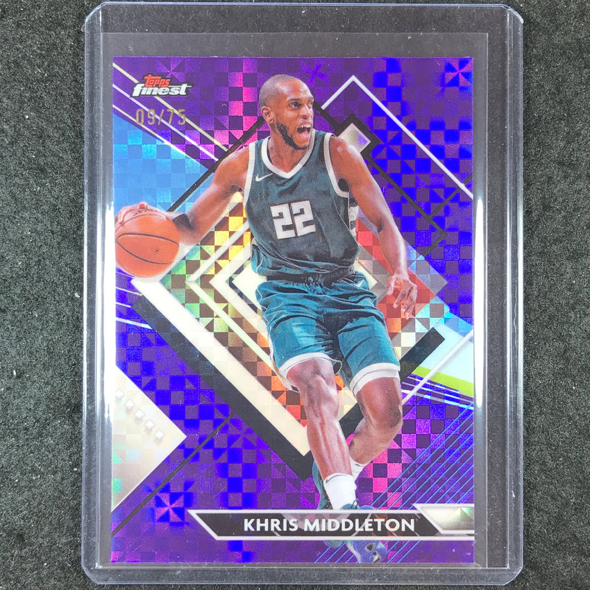 2023-24 Topps Finest KHRIS MIDDLETON Base Rare Purple Checkerboard 9/75