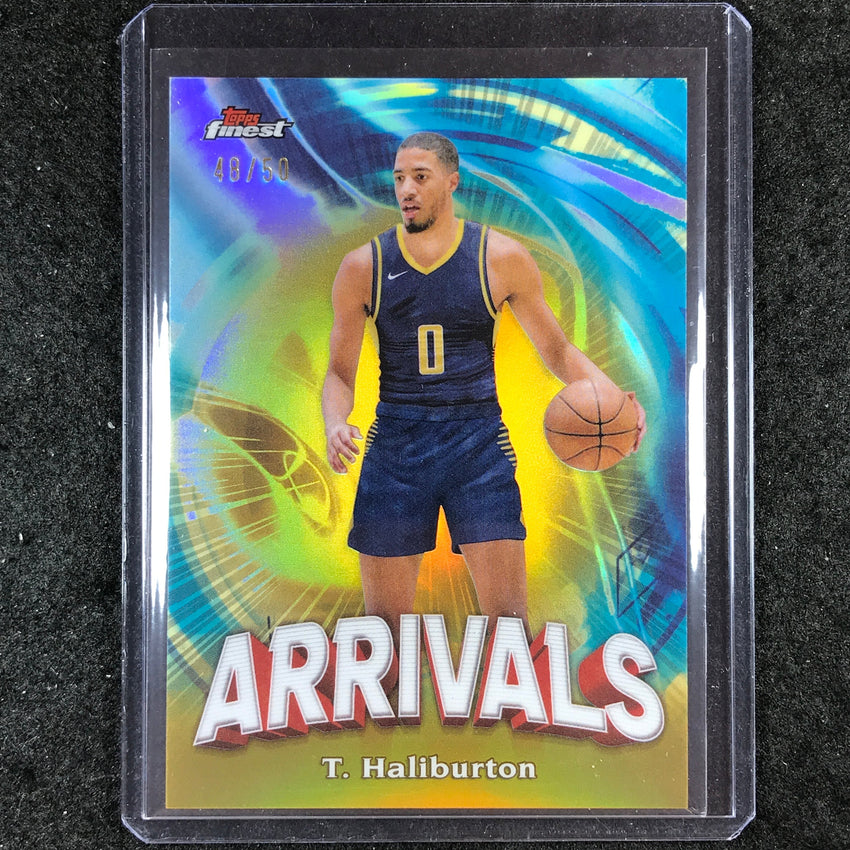 2023-24 Topps Finest TYRESE HALIBURTON Arrivals Gold 48/50