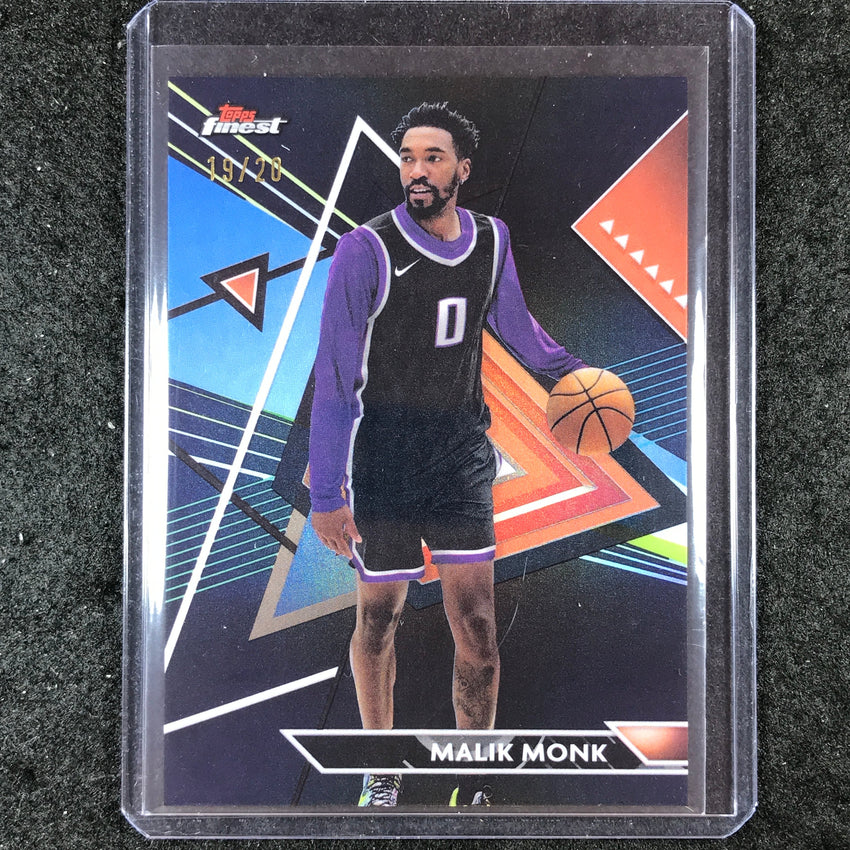 2023-24 Topps Finest MALIK MONK Base Uncommon Black 19/20