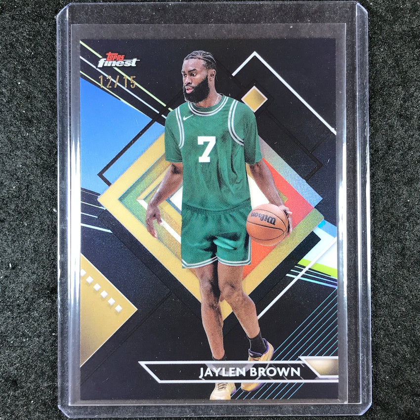2023-24 Topps Finest JAYLEN BROWN Base Rare Black 12/15