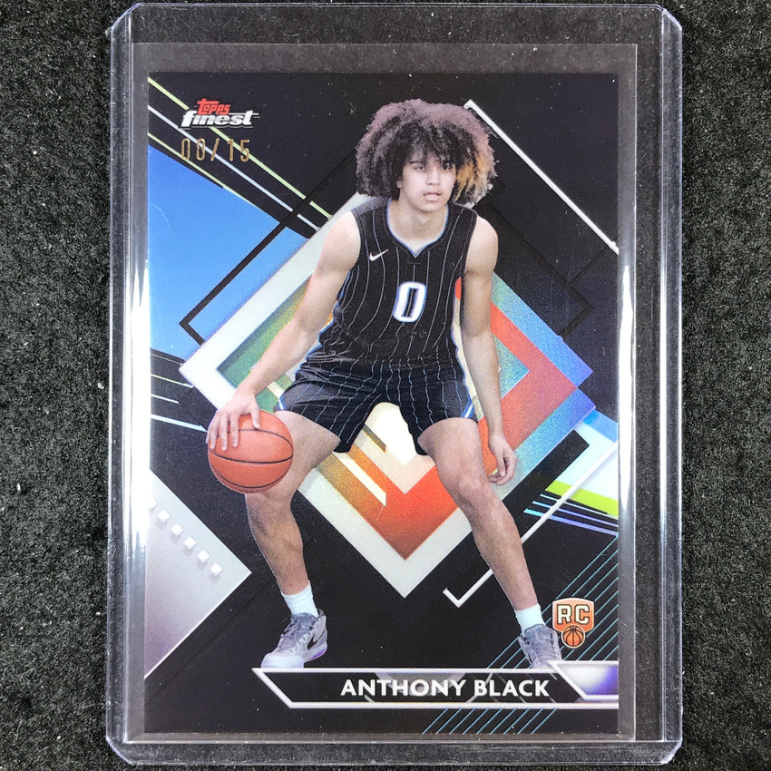2023-24 Topps Finest ANTHONY BLACK Rookie Base Rare Black 8/15