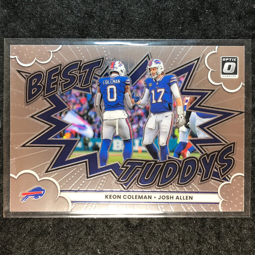 2025 Donruss Optic Football KEON COLEMAN JOSH ALLEN Best Tuddys #13