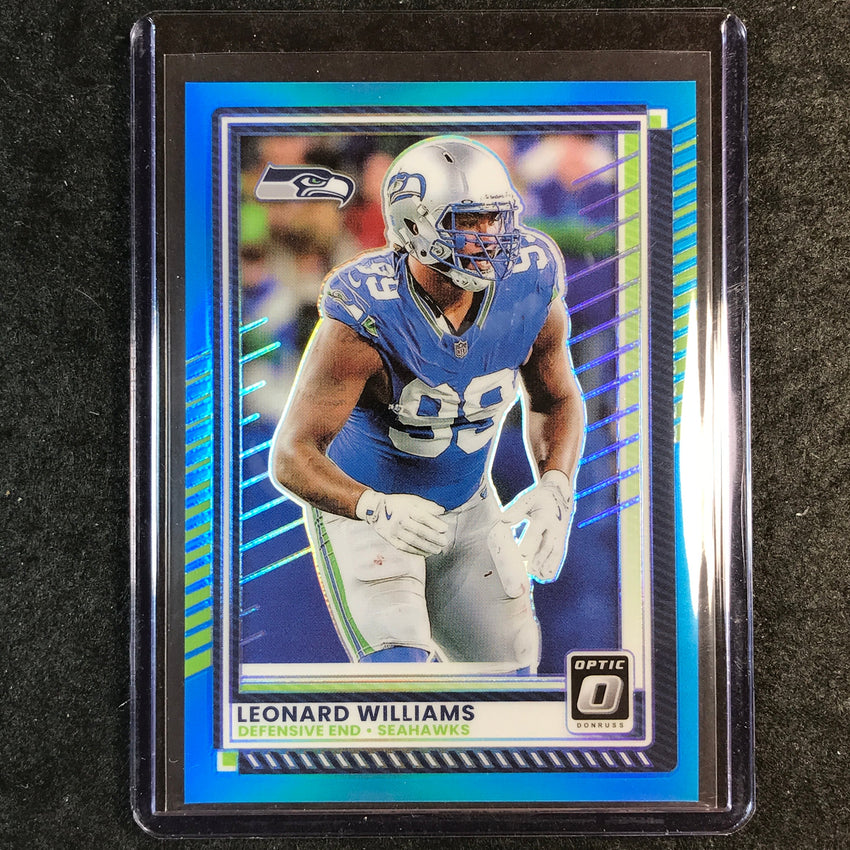 2025 Donruss Optic Football LEONARD WILLIAMS Base Aqua 220/349 #104