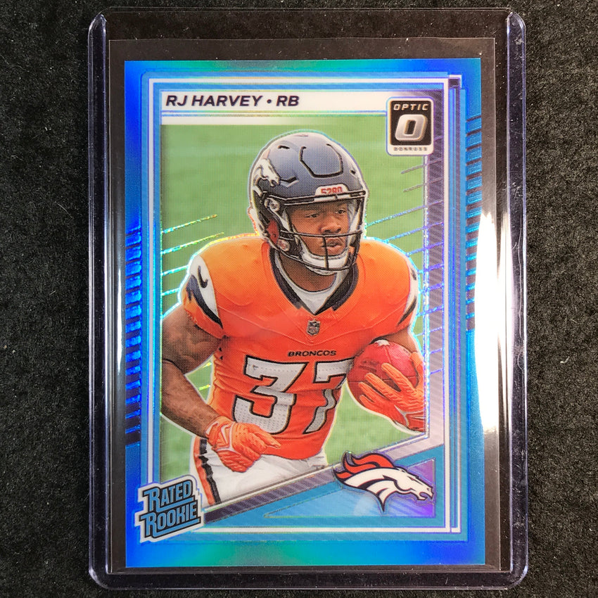 2025 Donruss Optic Football RJ HARVEY Rated Rookie Aqua 38/349 #208