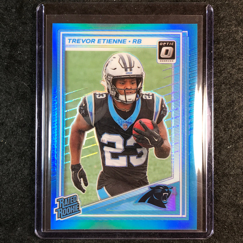 2025 Donruss Optic Football TREVOR ETIENNE Rated Rookie Aqua 45/349 #222