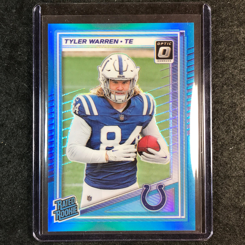 2025 Donruss Optic Football TYLER WARREN Rated Rookie Aqua 302/349 #234