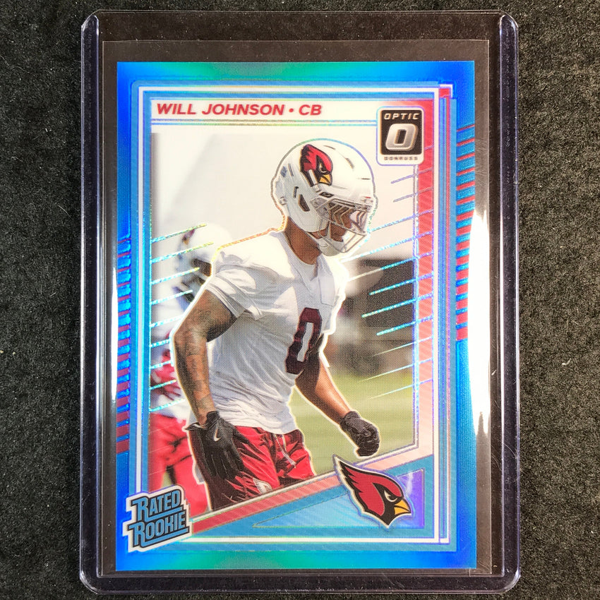 2025 Donruss Optic Football WILL JOHNSON Rated Rookie Aqua 323/349 #247