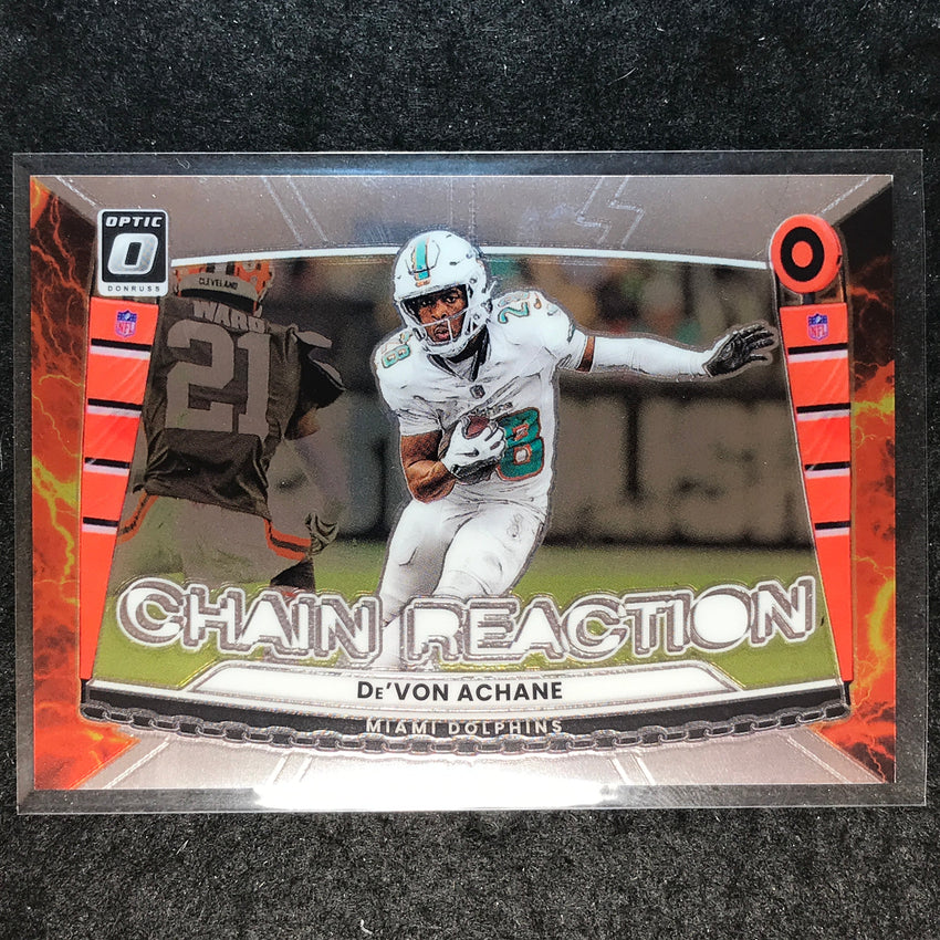 2025 Donruss Optic Football DE'VON ACHANE Chain Reaction #3