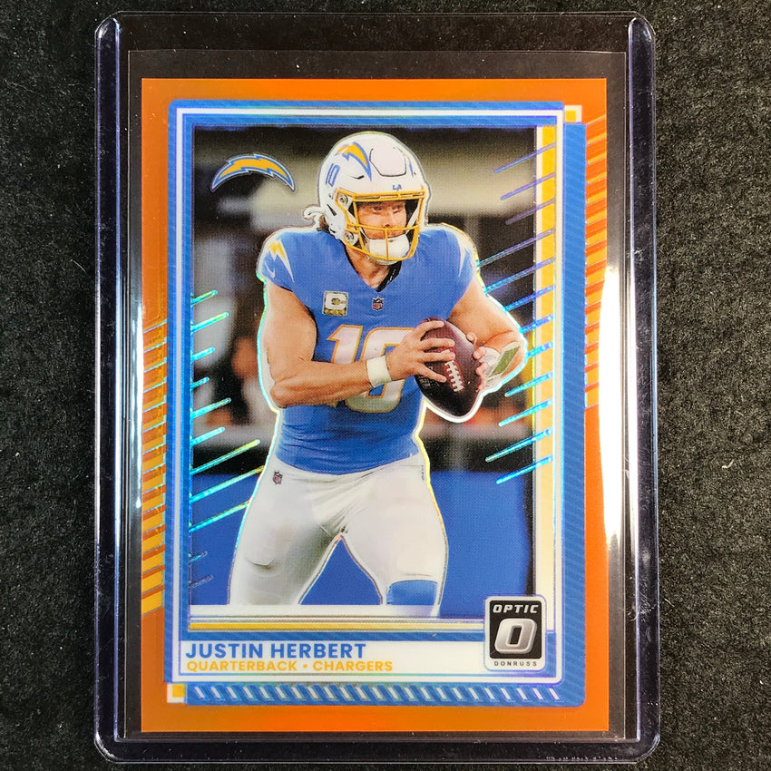 2025 Donruss Optic Football JUSTIN HERBERT Base Orange 55/299 #109