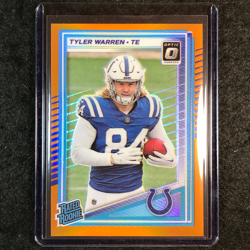 2025 Donruss Optic Football TYLER WARREN Rated Rookie Orange 137/299 #234