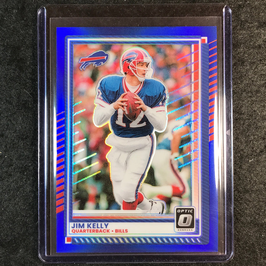 2025 Donruss Optic Football JIM KELLY Base Blue 120/249 #36