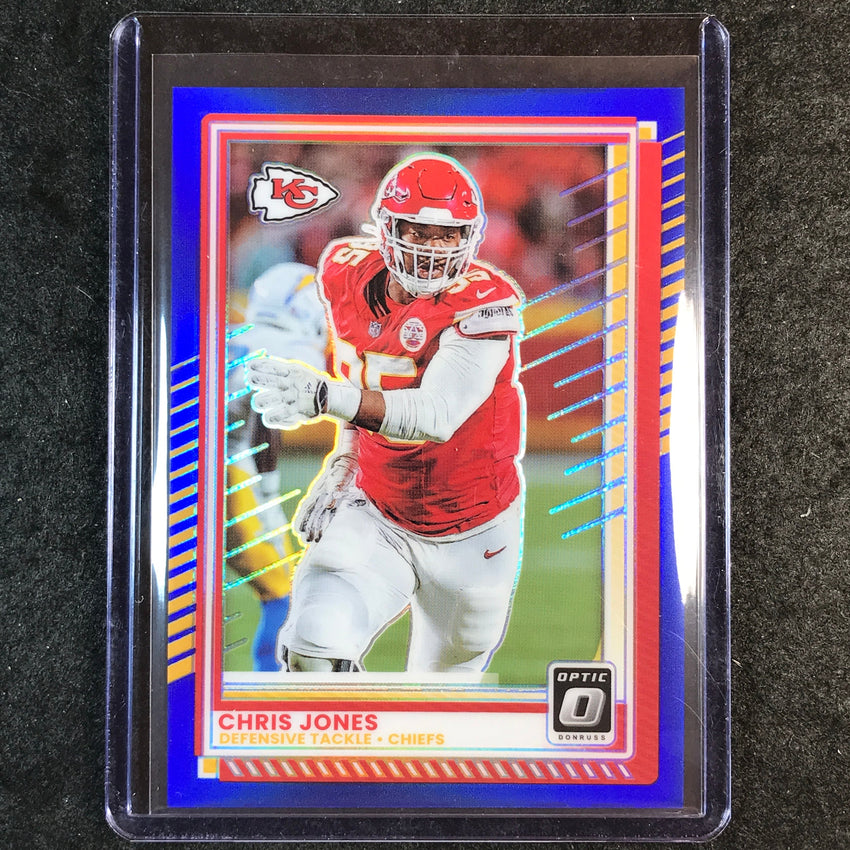 2025 Donruss Optic Football CHRIS JONES Base Blue 223/249 #82