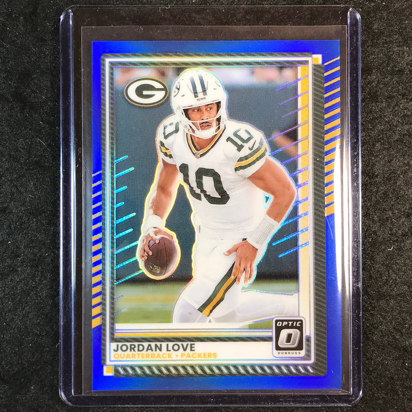 2025 Donruss Optic Football JORDAN LOVE Base Blue 22/249 #177