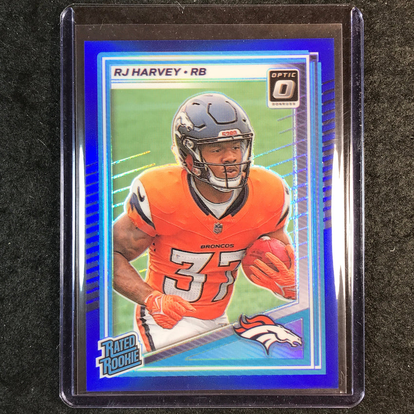 2025 Donruss Optic Football RJ HARVEY Rated Rookie Blue 146/249 #208