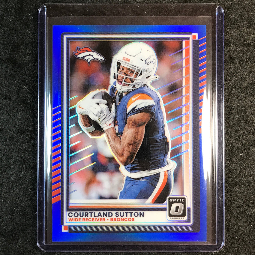 2025 Donruss Optic Football COURTLAND SUTTON Base Blue 11/249 #200