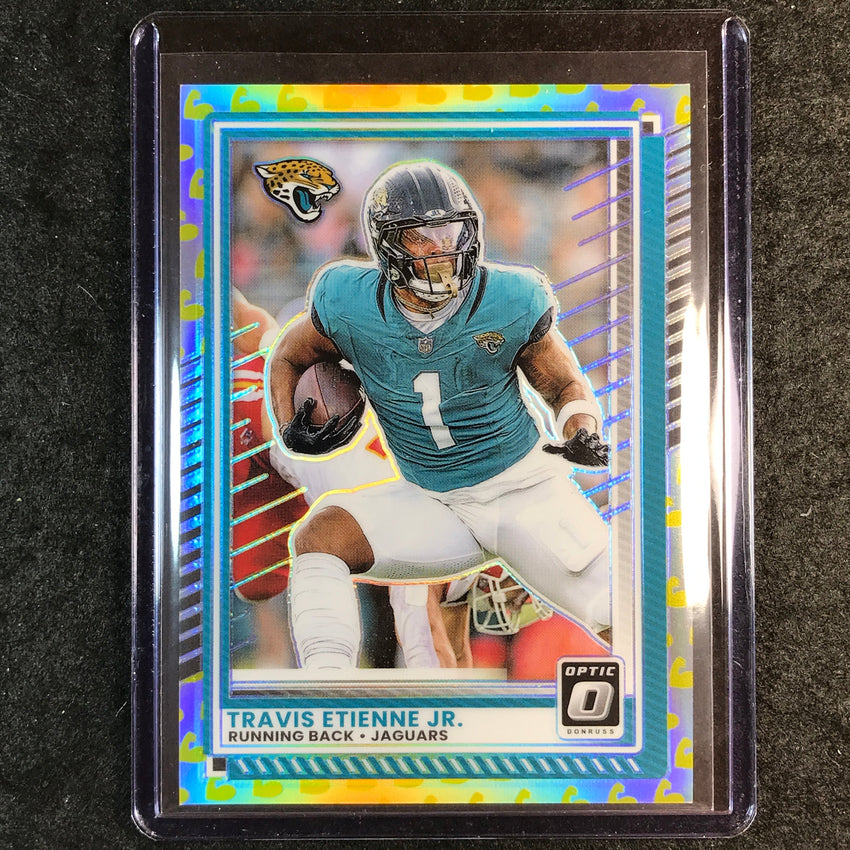 2025 Donruss Optic Football TRAVIS ETIENNE JR. Base Flex 188/199 #106