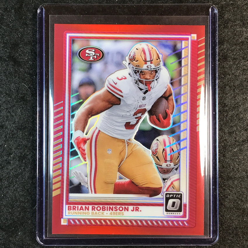 2025 Donruss Optic Football BRIAN ROBINSON JR. Base Red 95/149 #25