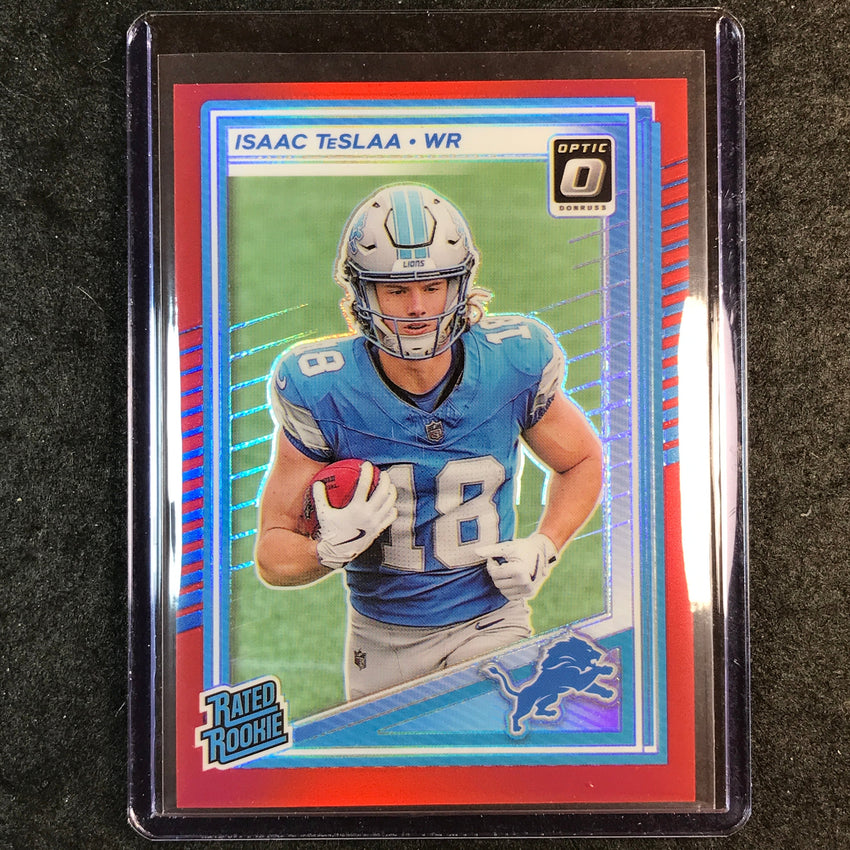 2025 Donruss Optic Football ISAAC TESLAA Rated Rookie Red 52/149 #219