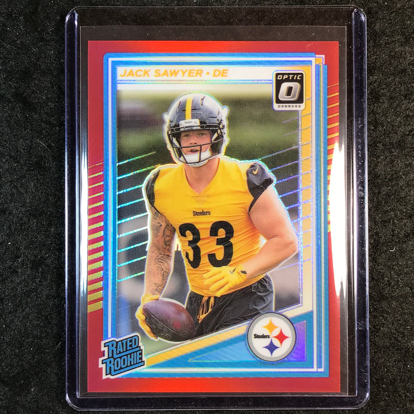 2025 Donruss Optic Football JACK SAWYER Rated Rookie Red 88/149 #220