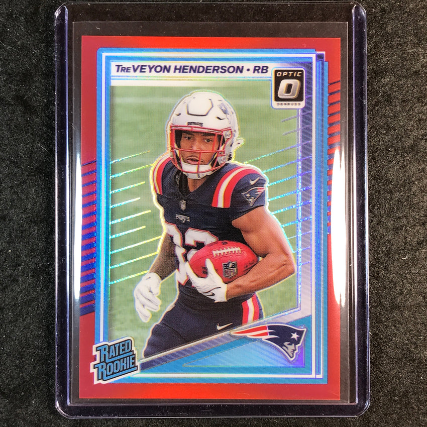 2025 Donruss Optic Football TREVEYON HENDERSON Rated Rookie Red 5/149 #248