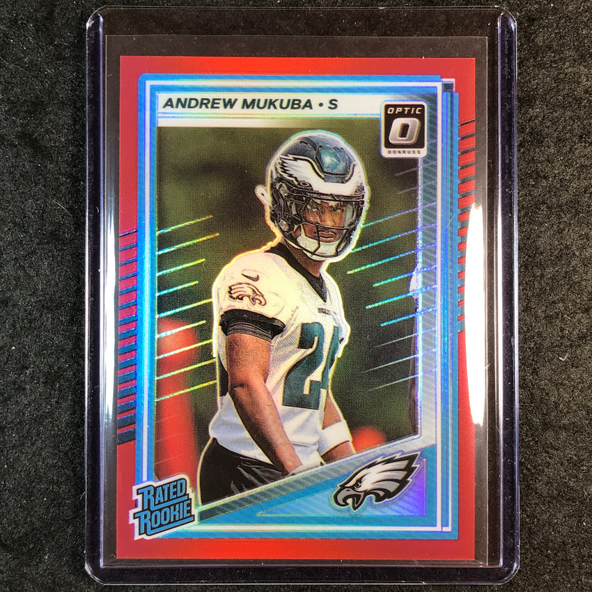 2025 Donruss Optic Football ANDREW MUKUBA Rated Rookie Red 52/149 #297