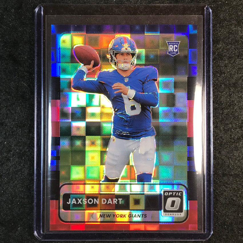 2025 Donruss Optic Football JAXSON DART 2015 Retro Rookie Black Pandora 45/149